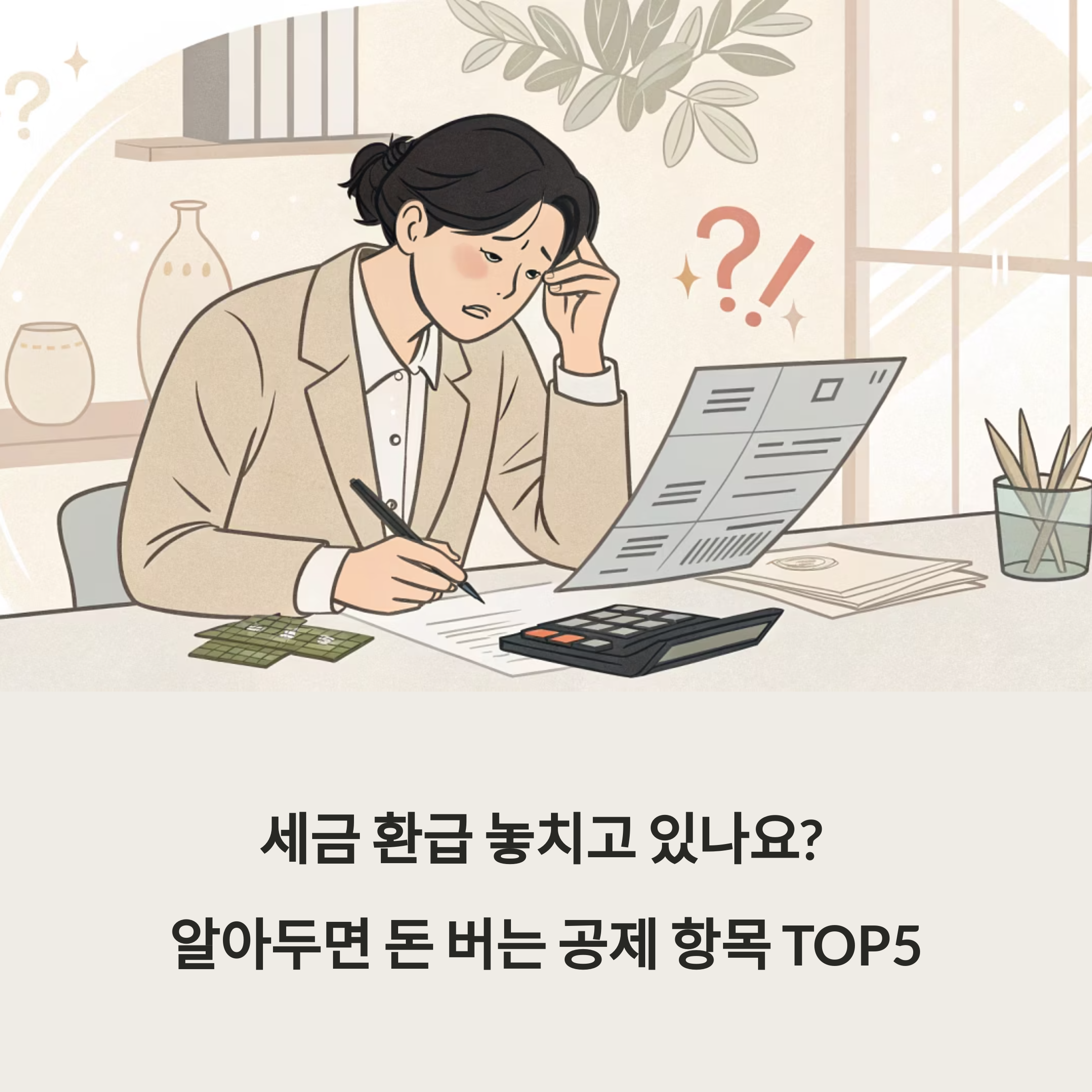 종합소득세 공제, 이것만은 꼭 챙기자! 놓치기 쉬운 항목 TOP5