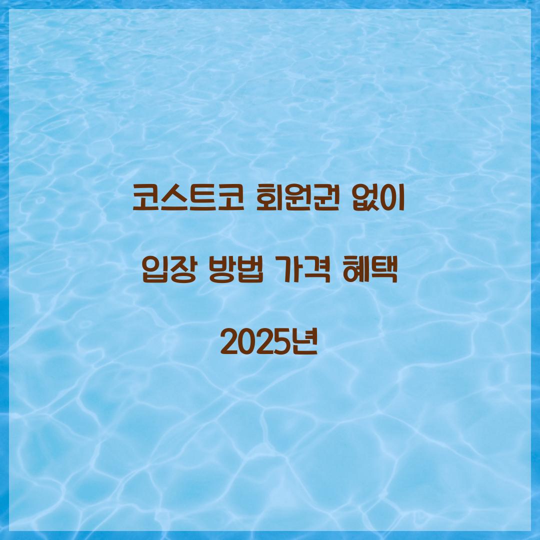 코스트코 회원권 없이 입장