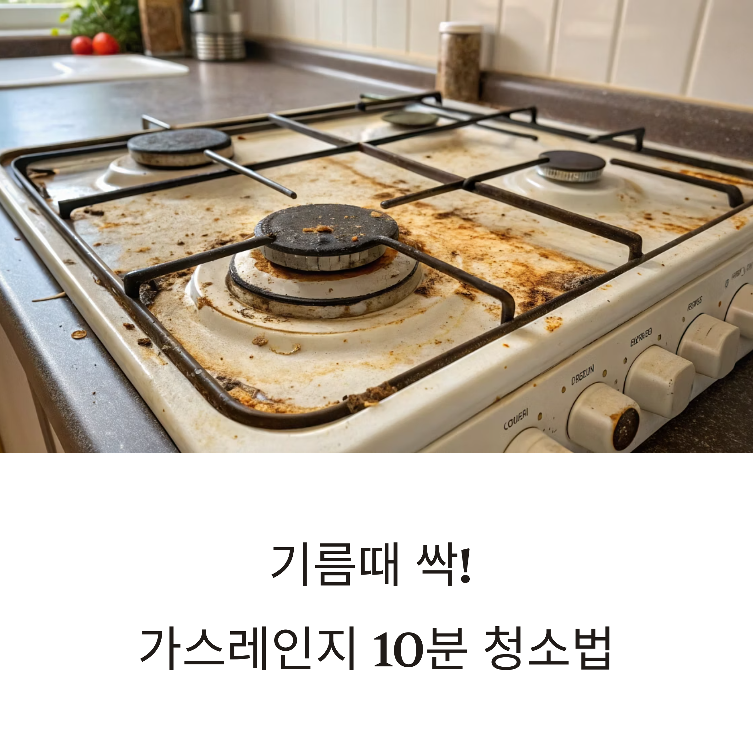 가스레인지 10분 청소법 완전 정복