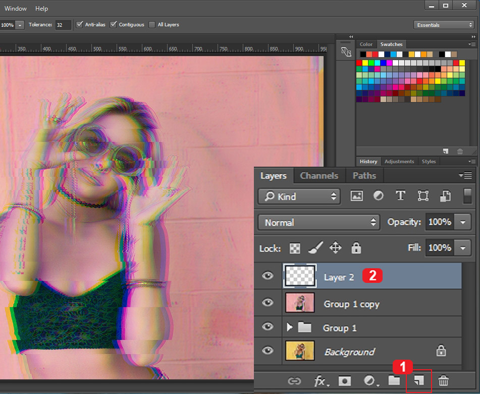 photoshop glitch effect
