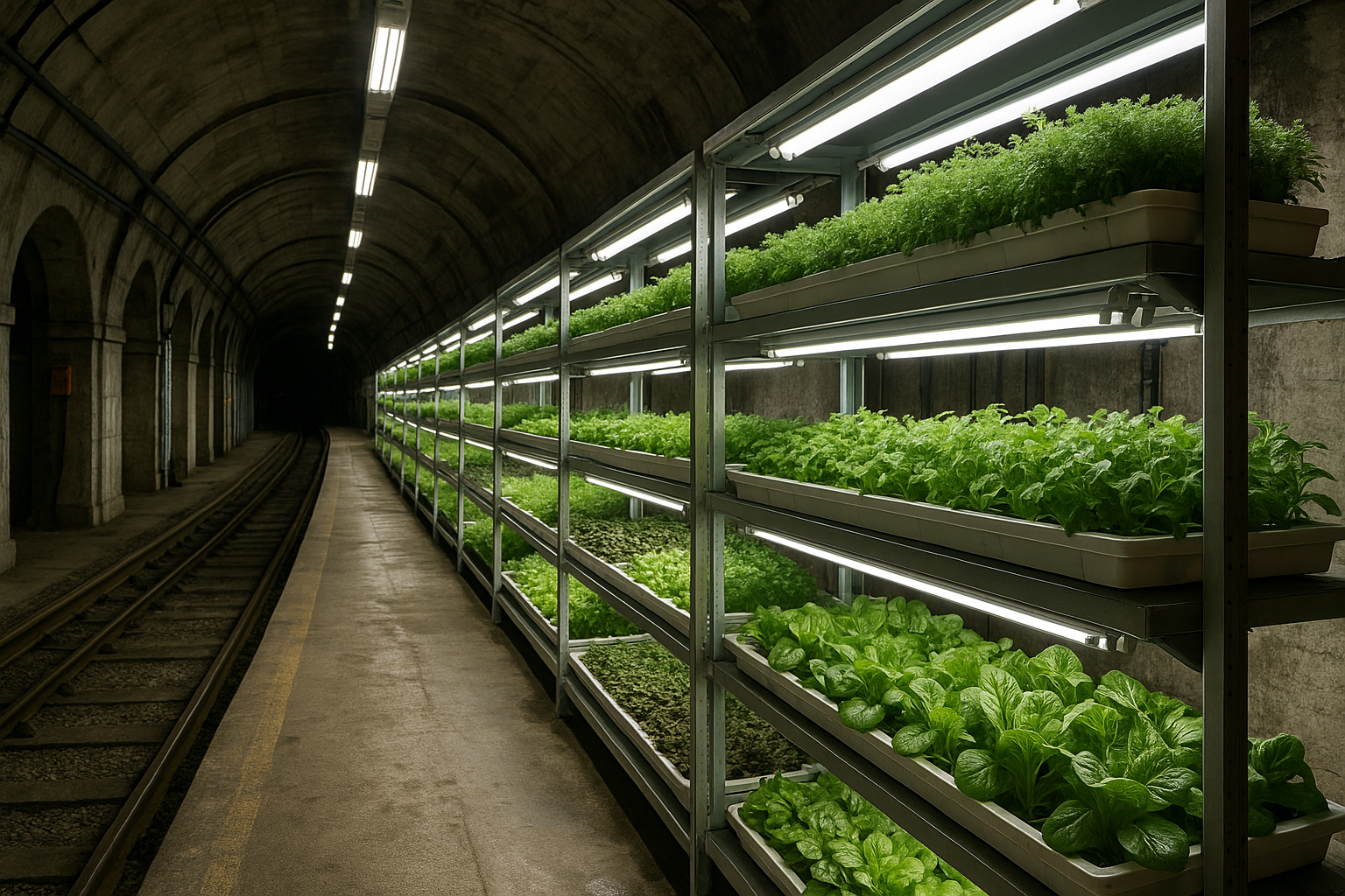도시 농업 혁신, 지하철역이 채소 농장으로 변신하다