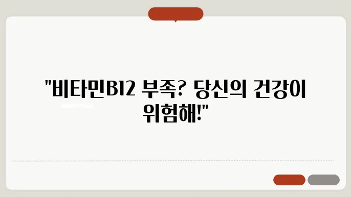 비타민B12 부족증상