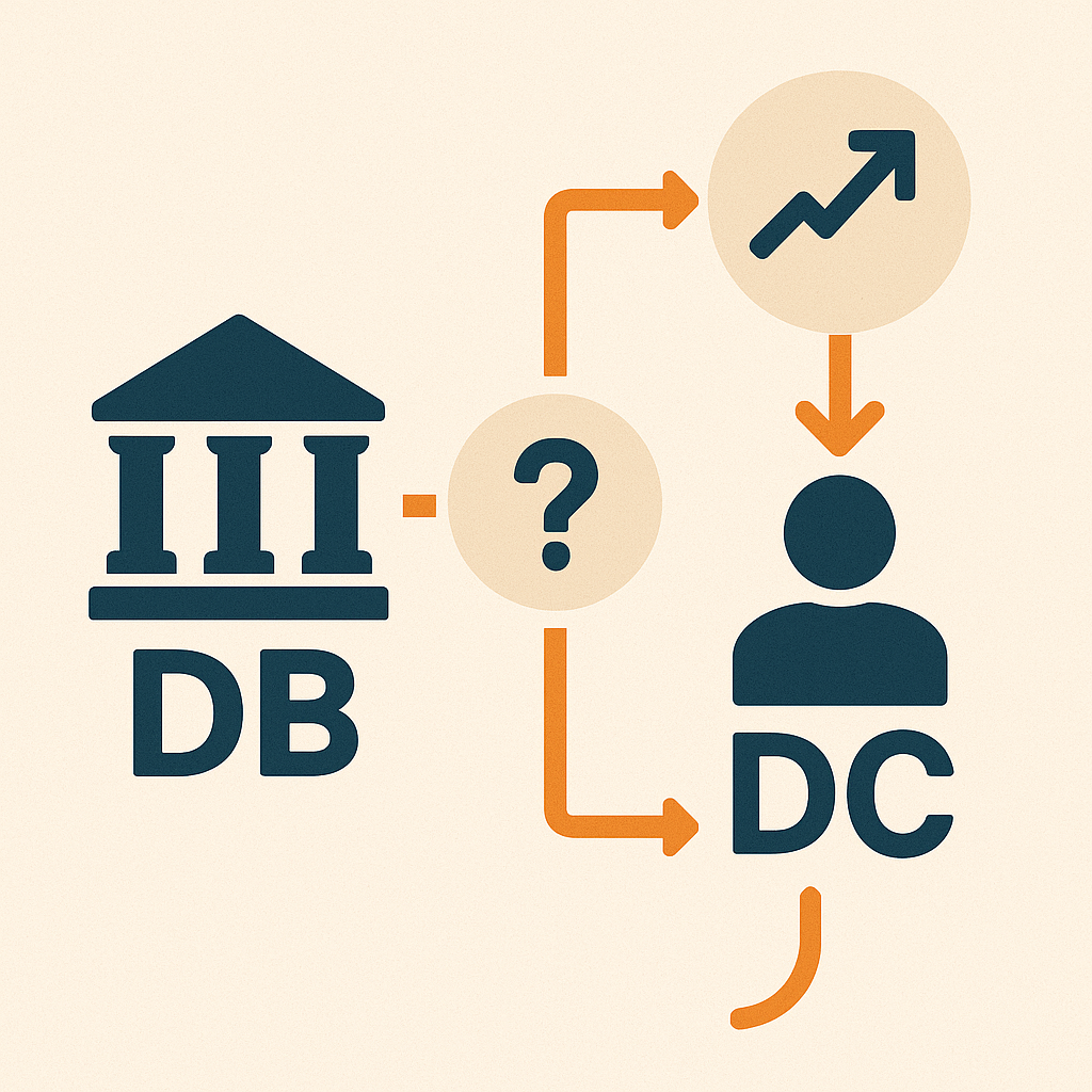 IRP·연금저축 DB→DC 전환 의사결정 트리: 디폴트옵션·수익률·수수료로 끝내는 10단계 체크리스트