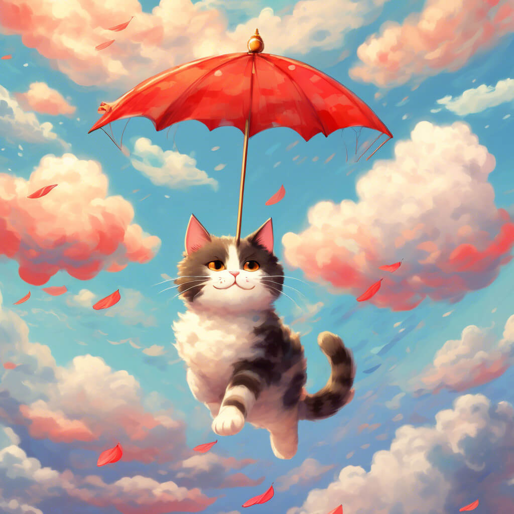 지브리 스타일 AI그림 마법 고양이