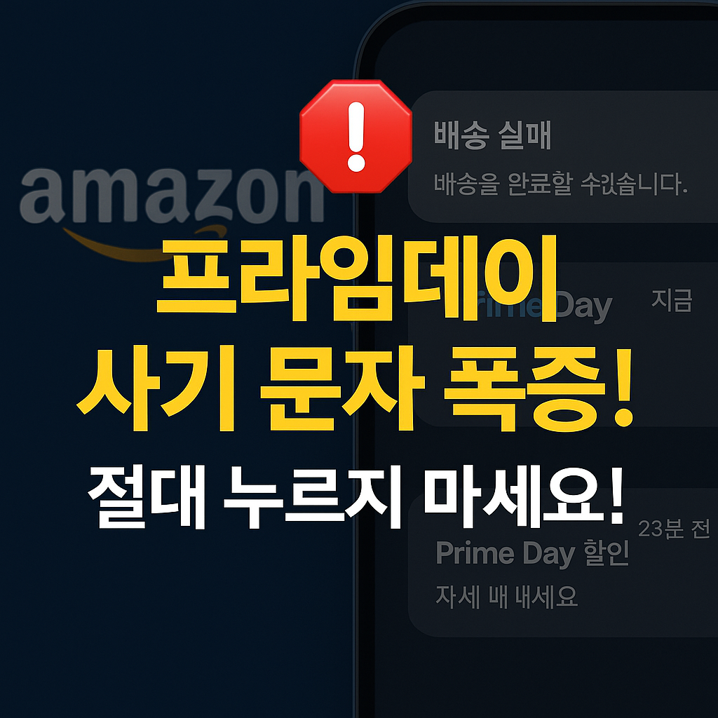 프라임데이 사기 문자 폭증!