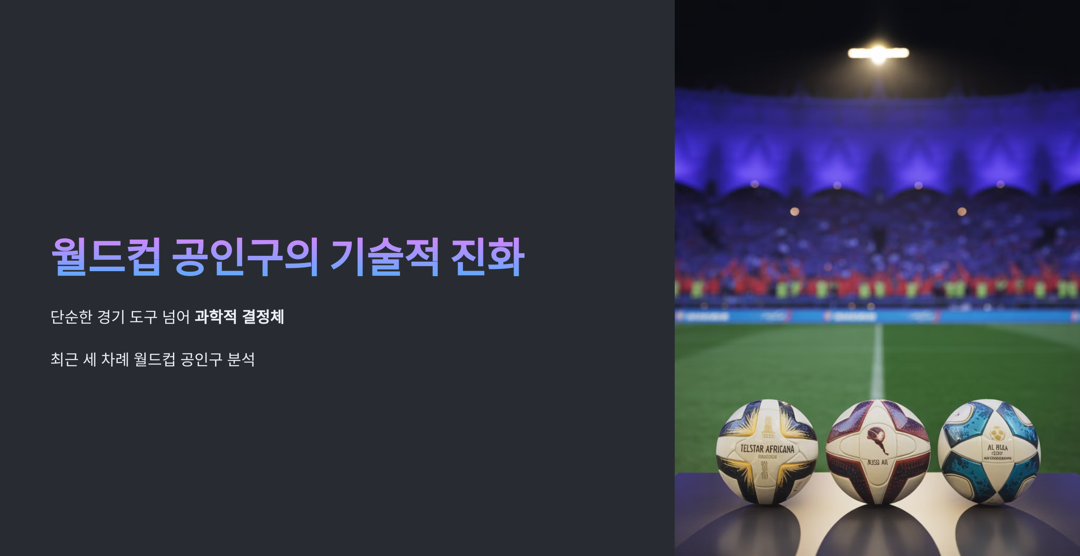 월드컵 공인구의 변화