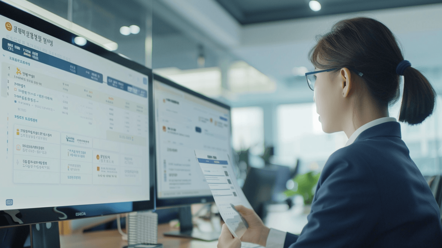 모니터를-보고-있는-여성-이미지