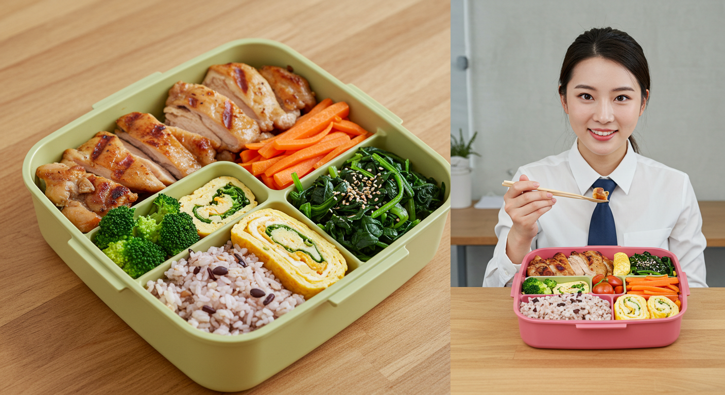 영양가 높은 도시락 반찬법 (단백질, 채소, 밸런스)
