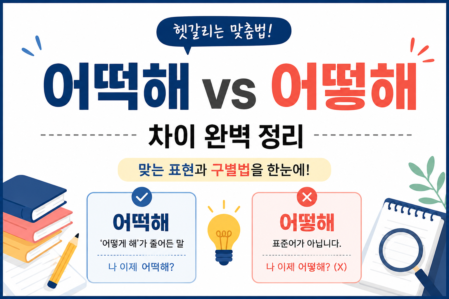 어떡해 vs 어떻게 차이 완벽 정리|한 번에 구별하는 가장 쉬운 방법
