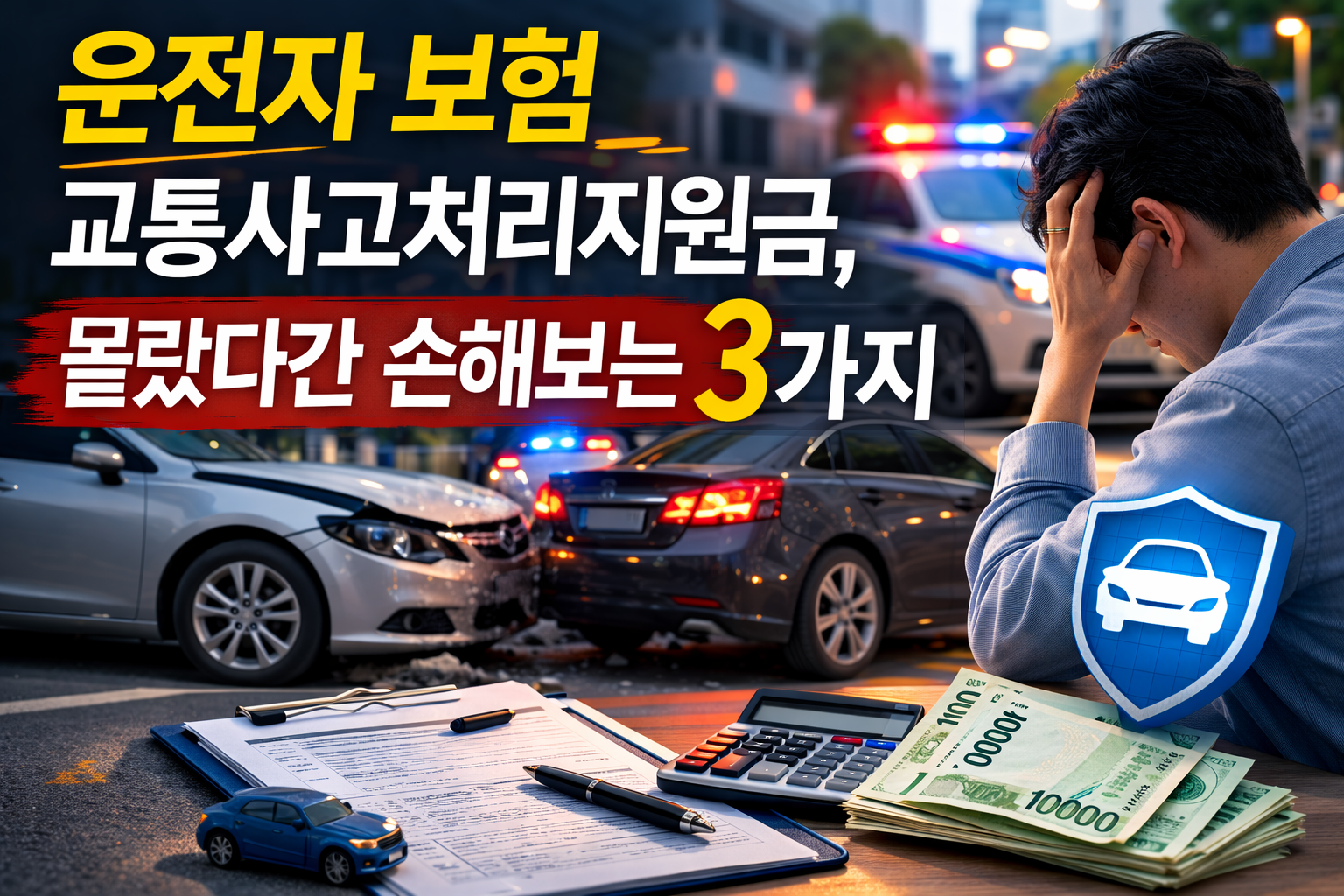 운전자 보험 교통사고처리지원금, 몰랐다간 손해보는 3가지