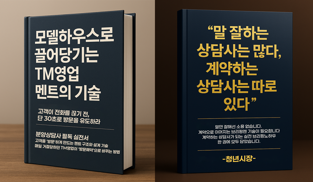 분양상담사 tm영업노하우 전자책 2권 추천