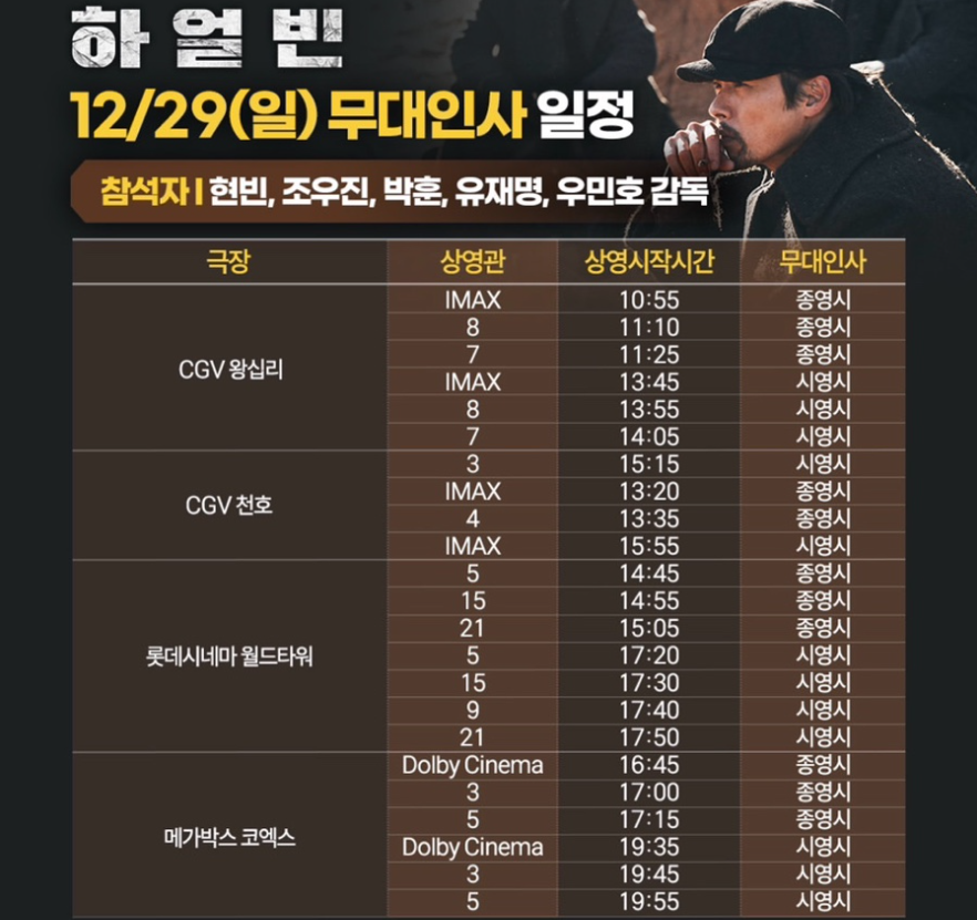 하얼빈 무대인사