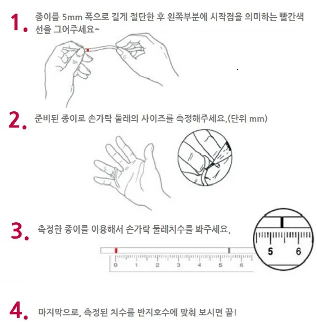 반지 사이즈 재는 법