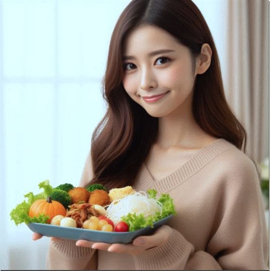 월경전 증후군으로 인한 식욕 증진 여성