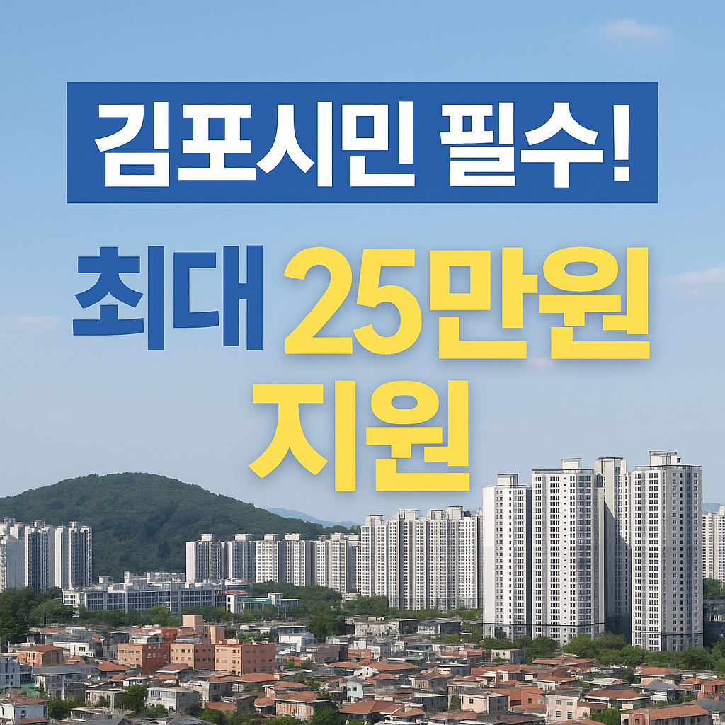 2025년 김포시 민생지원금2차 신청하기