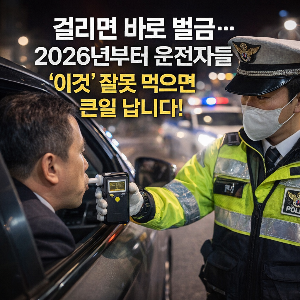 걸리면 바로 벌금&hellip;2026년부터 운전자들 '이것' 잘못 먹으면 큰일 납니다!