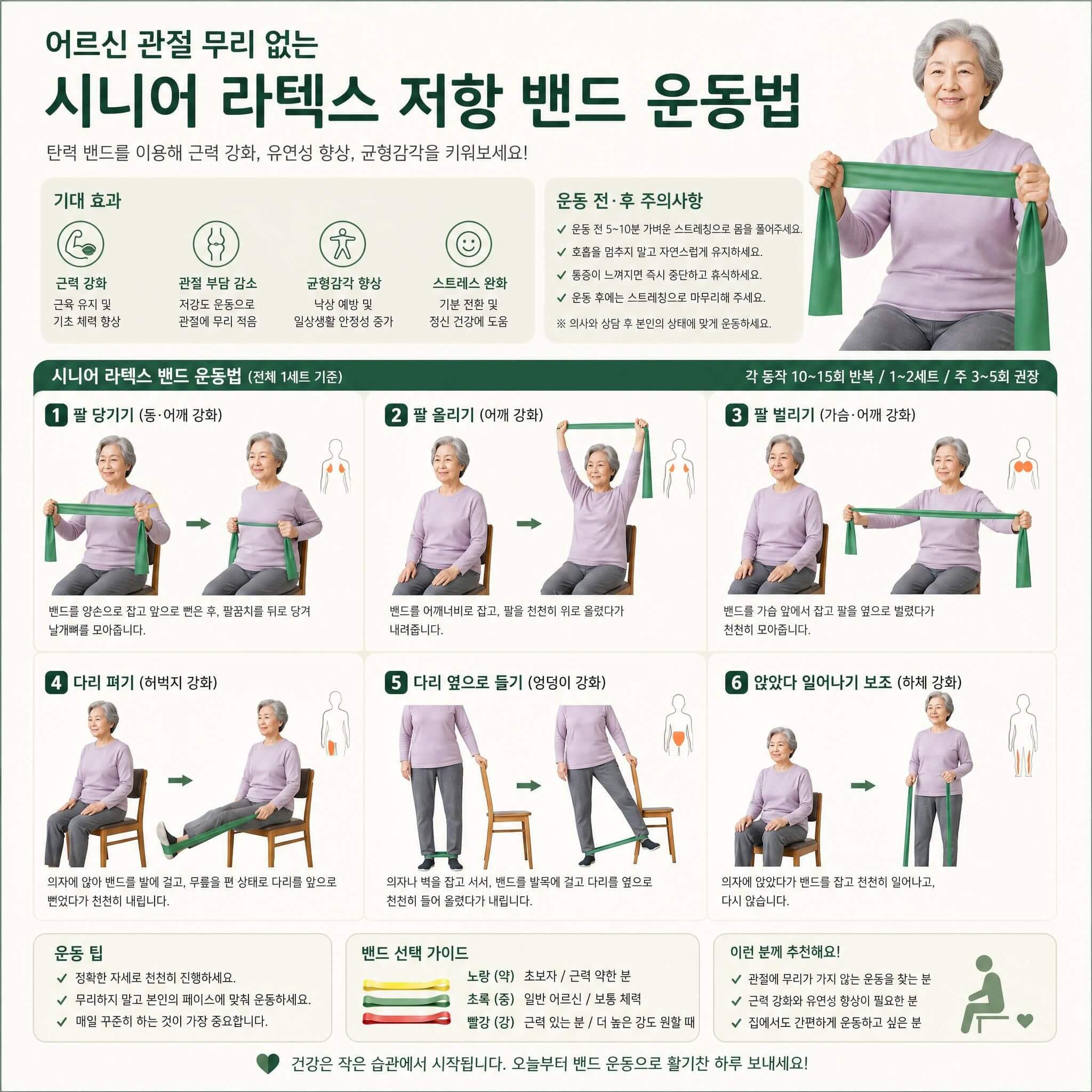 시니어 라텍스 저항밴드