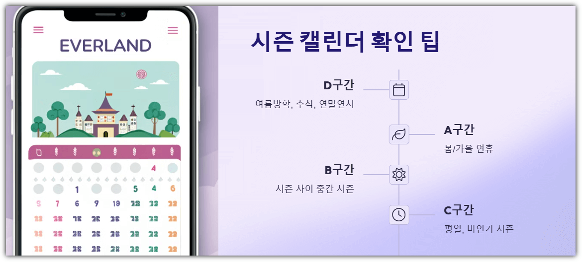 시즌 캘린더 확인 팁