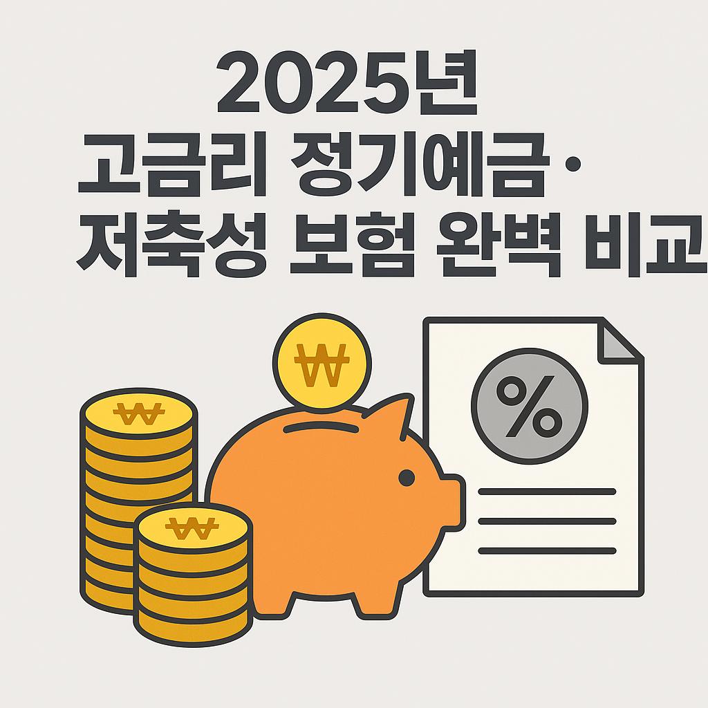 2025년 고금리 정기예금&middot;저축성 보험 완벽 비교: 저위험 자산 선택 가이드와 전문가 분석