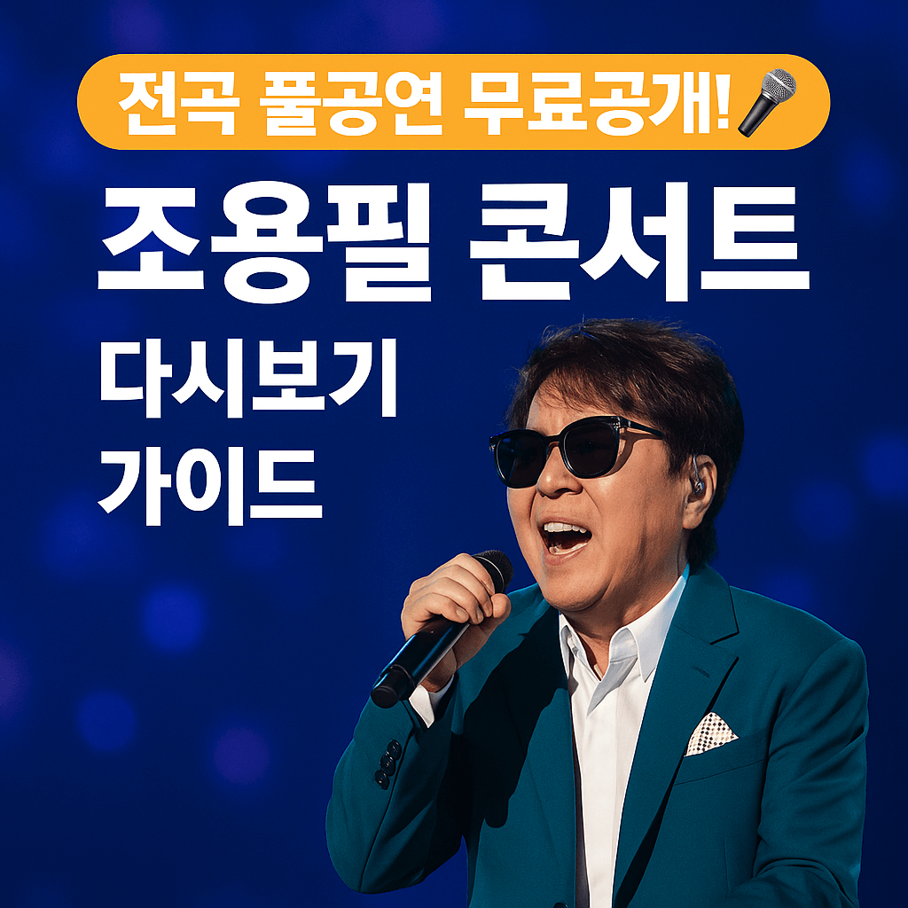 조용필 콘서트 고화질 공식 다시보기 안내|공식 재생 링크 포함