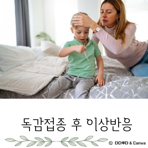 독감 접종후 증상 몸살 열 부으면 이상반응 생기면 신고