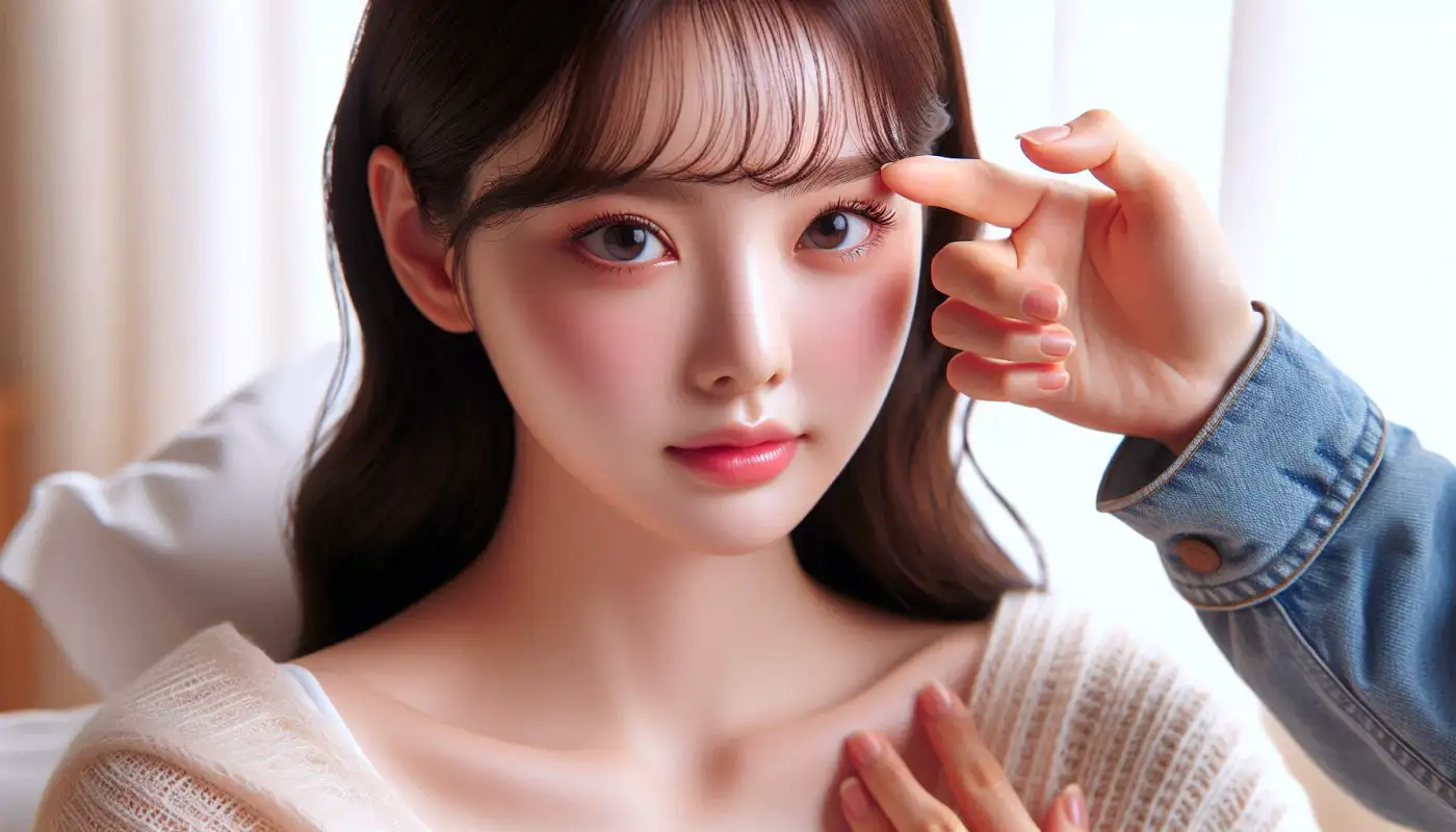 눈마사지기-부작용을-알아보고-사용하는-여성의-모습