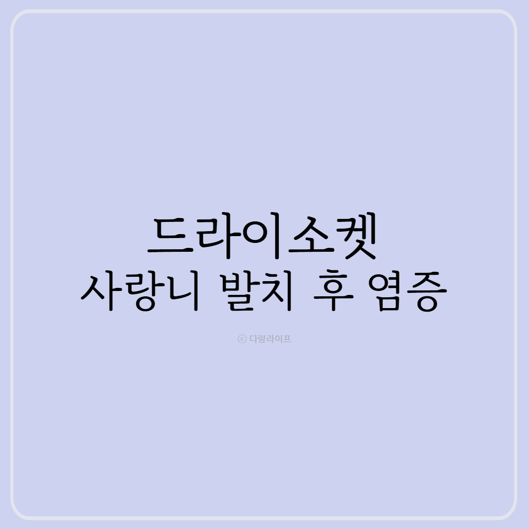 드라이소켓 사랑니 발치 후 염증, 드라이소켓 원인 치료