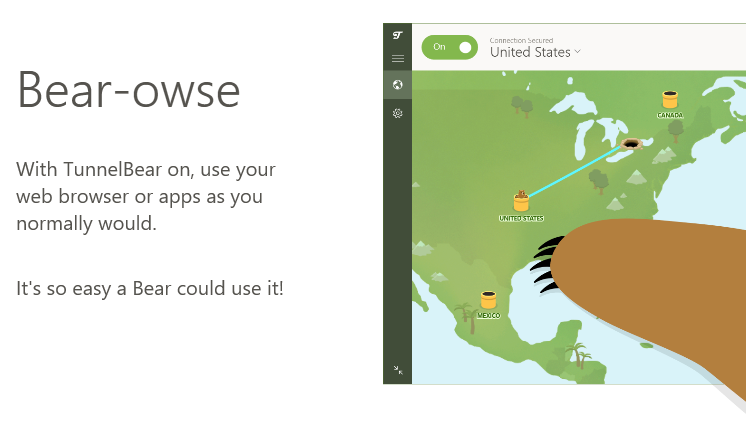 무료-VPN-터널베어-실행-화면
