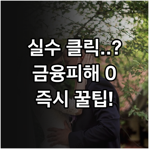 스미싱 링크 실수로 클릭 시 금융 피..