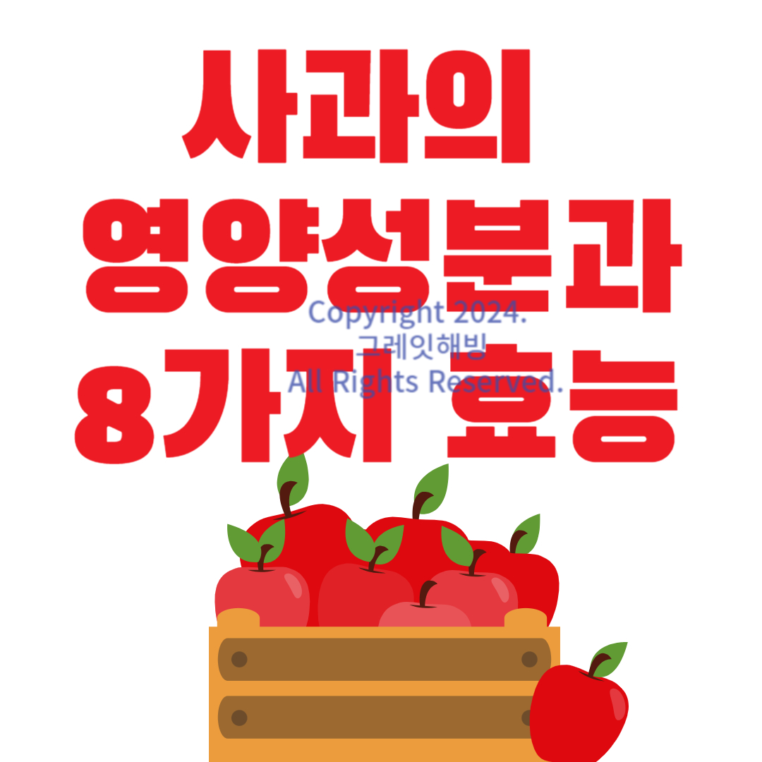 사과의 위대한 영양성분과 놀라운 8가지 효능