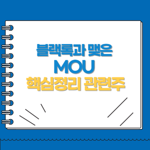 블랙록이 한국과 맺은 MOU 핵심정리 관련주