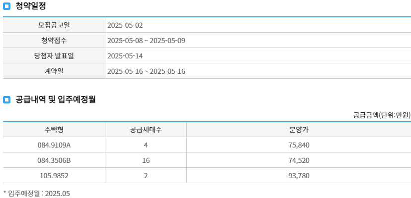 청약 일정 및 신청 방법