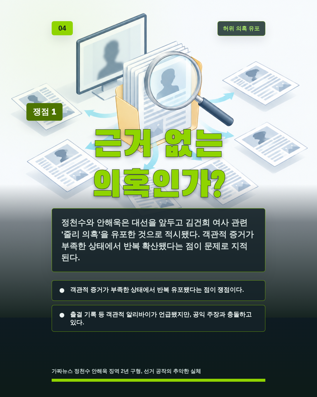 근거 없는 의혹인가?