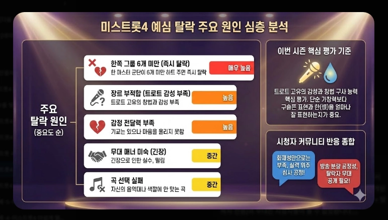 미스트롯4 예심 탈락자 총정리 화제의 참가자부터 심사 기준까지 완전 분석