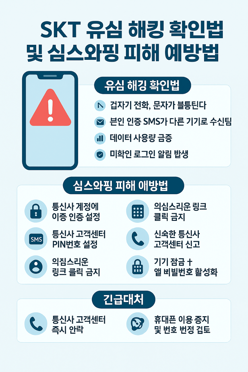 SKT 유심 해킹 확인법 및 심스와핑 피해 예방법 총정리