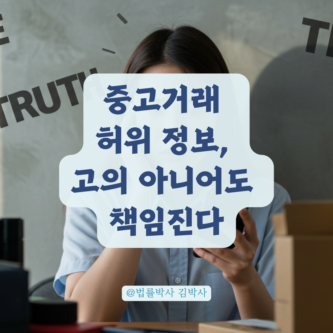 고의 아니어도 허위 정보는 책임 대상, 중고거래 피해 사례로 알아보기.