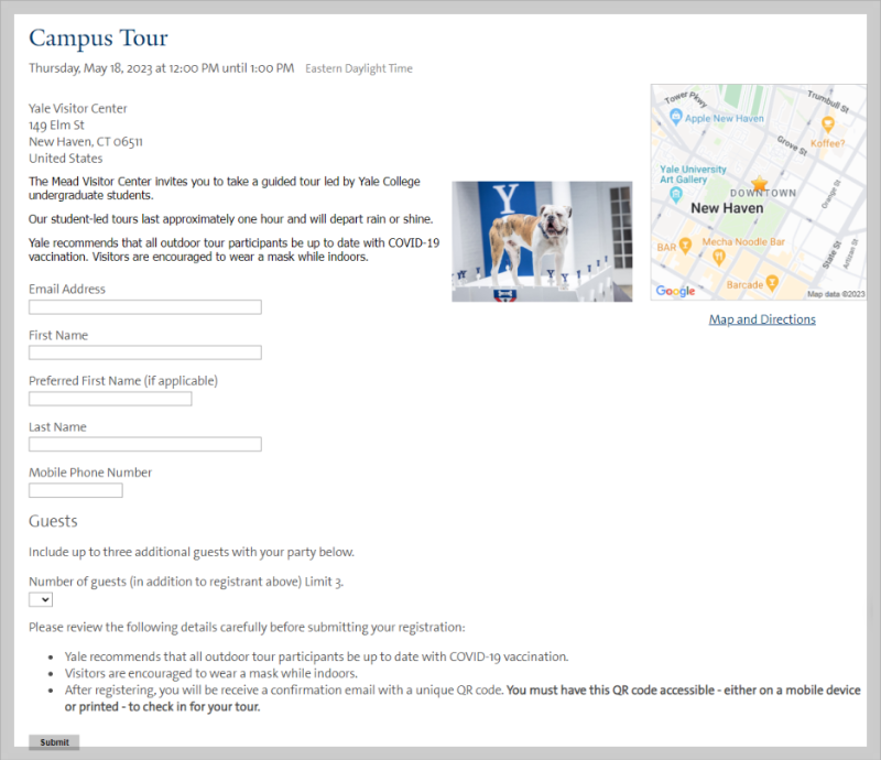 Yale Tour