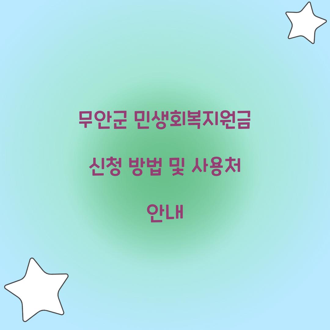 무안군 민생회복지원금