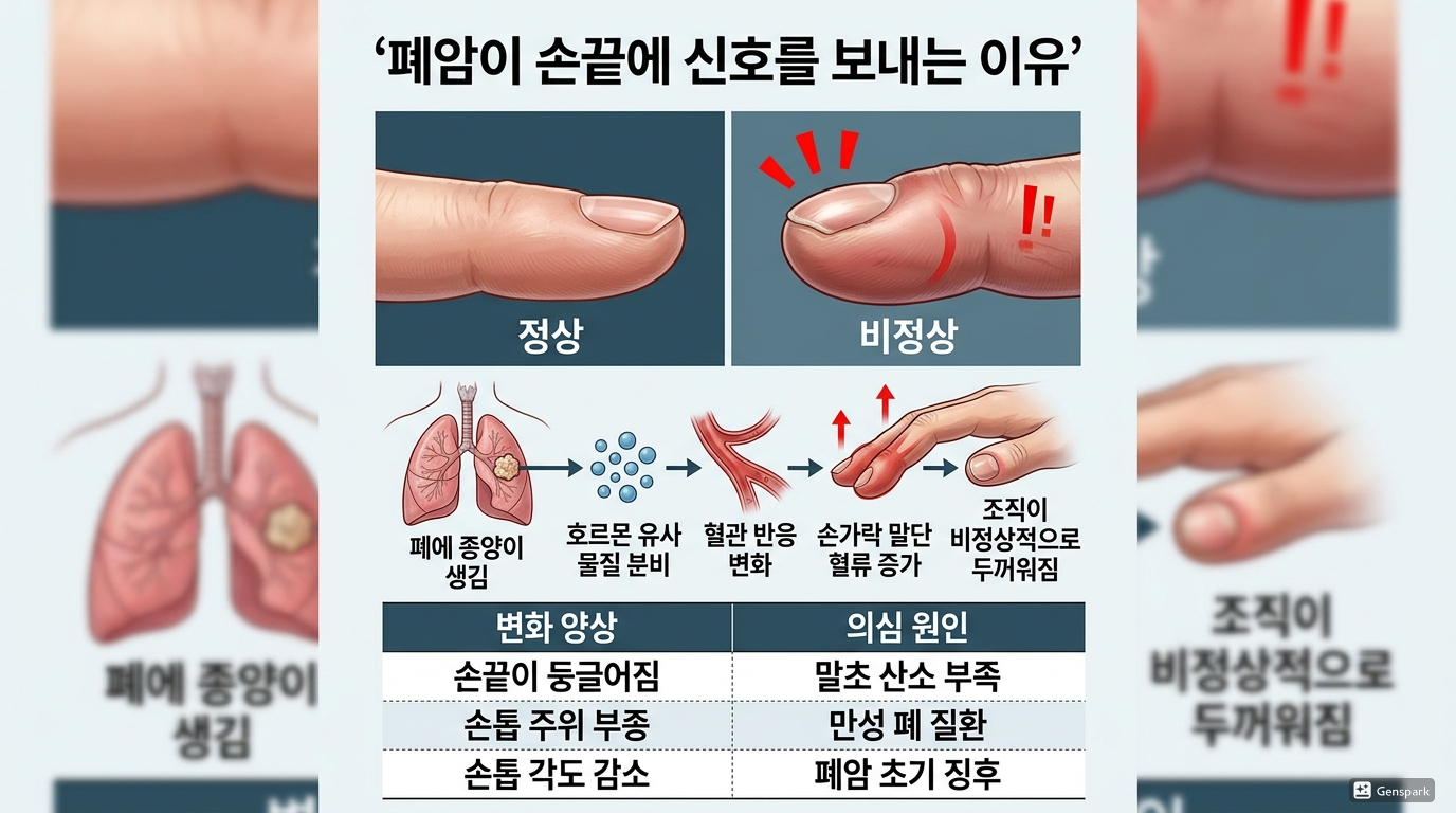 폐암이 손끝에 신호를 보내는 이유