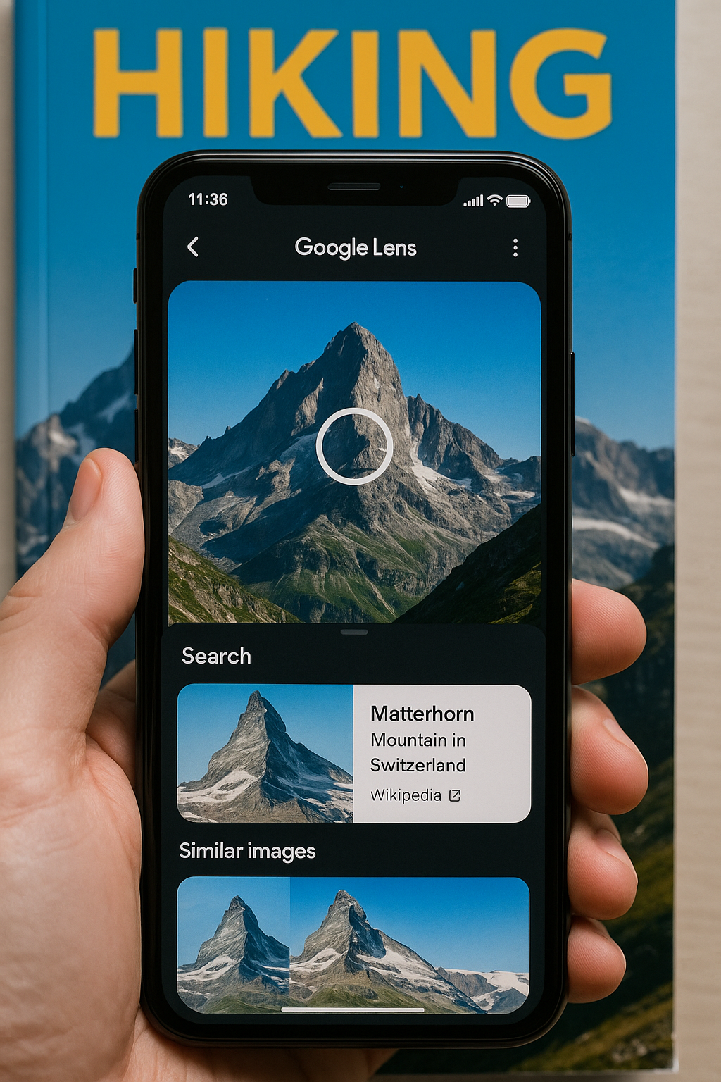 구글 렌즈 랜드마크 검색 장면