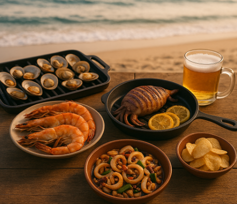 캠핑 음식 관련 사진