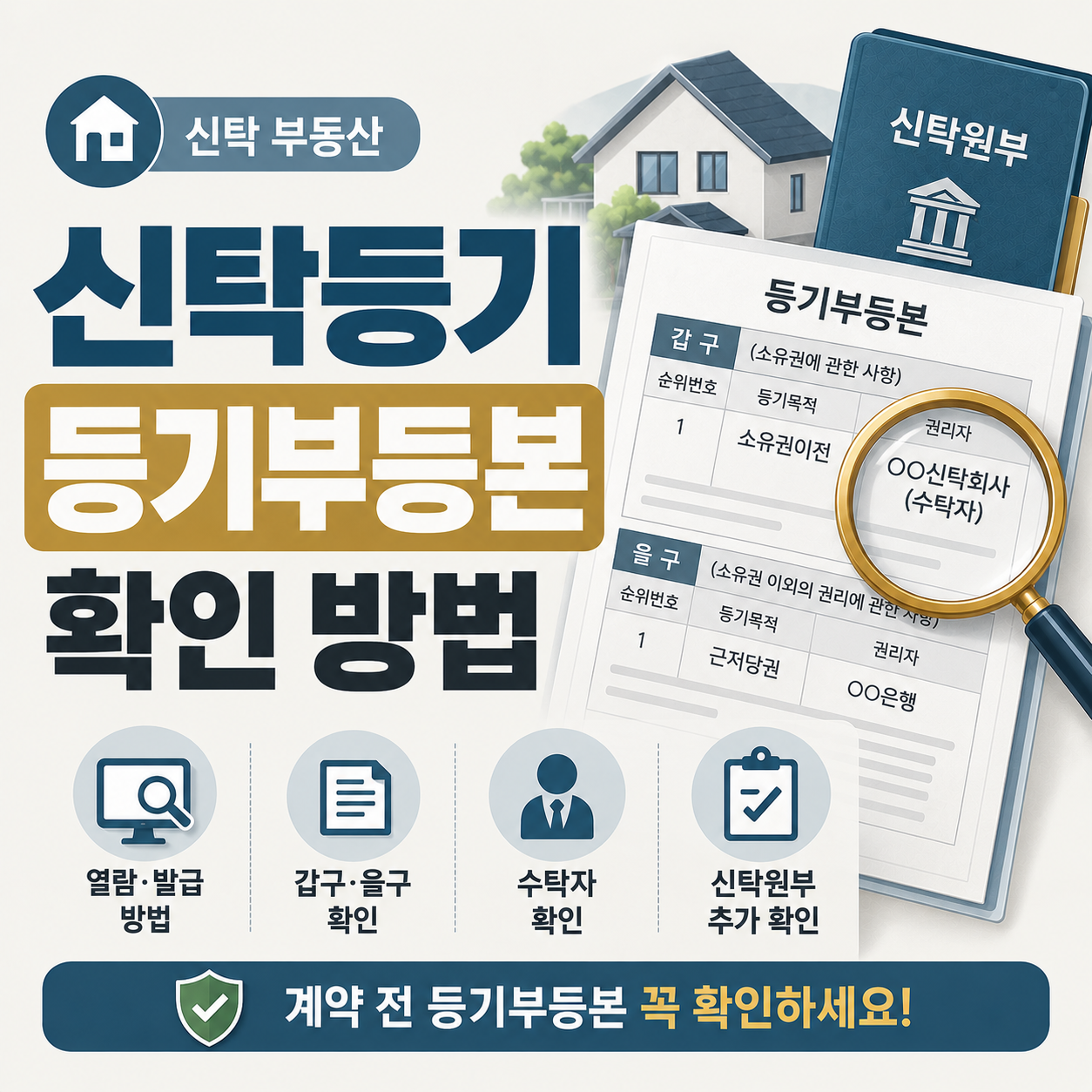 신탁등기 부동산 등기부등본 확인 방법 안내 이미지