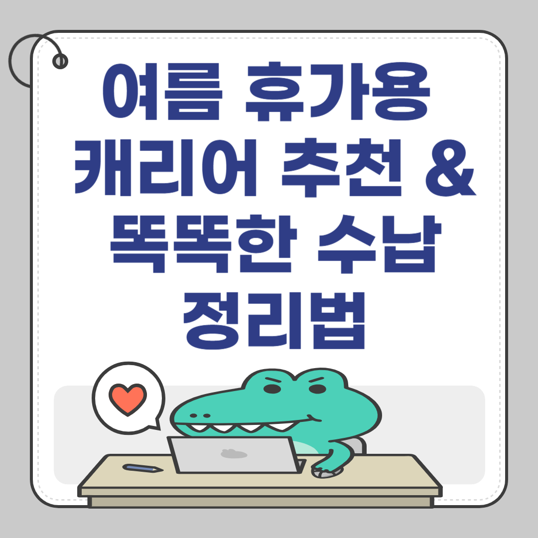 여름 휴가용 캐리어 추천과 똑똑한 수납 정리법