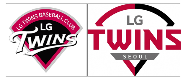 LG트윈스 로고 전 후 사진 비교