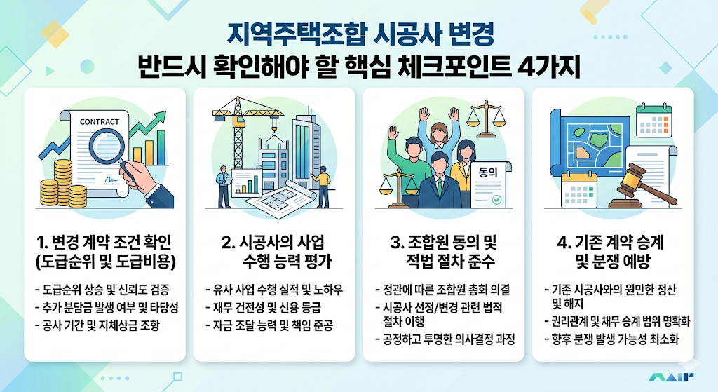 지역주택조합 시공자 변경 6가지 신호 이미 늦었을까?