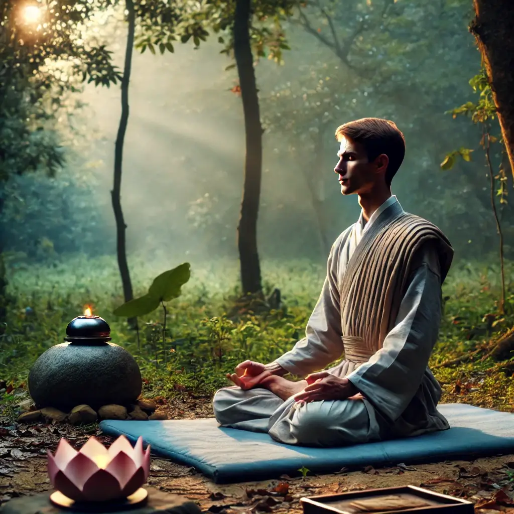 보리심을 완성하는 선정 수행 중인 재가자