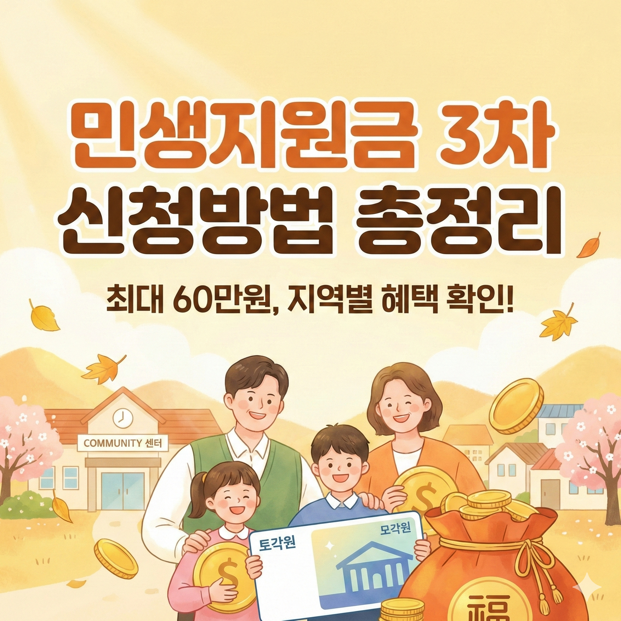 민생지원금 3차 지급 신청방법 및 지역별 혜택 총정리 (최대 60만원)