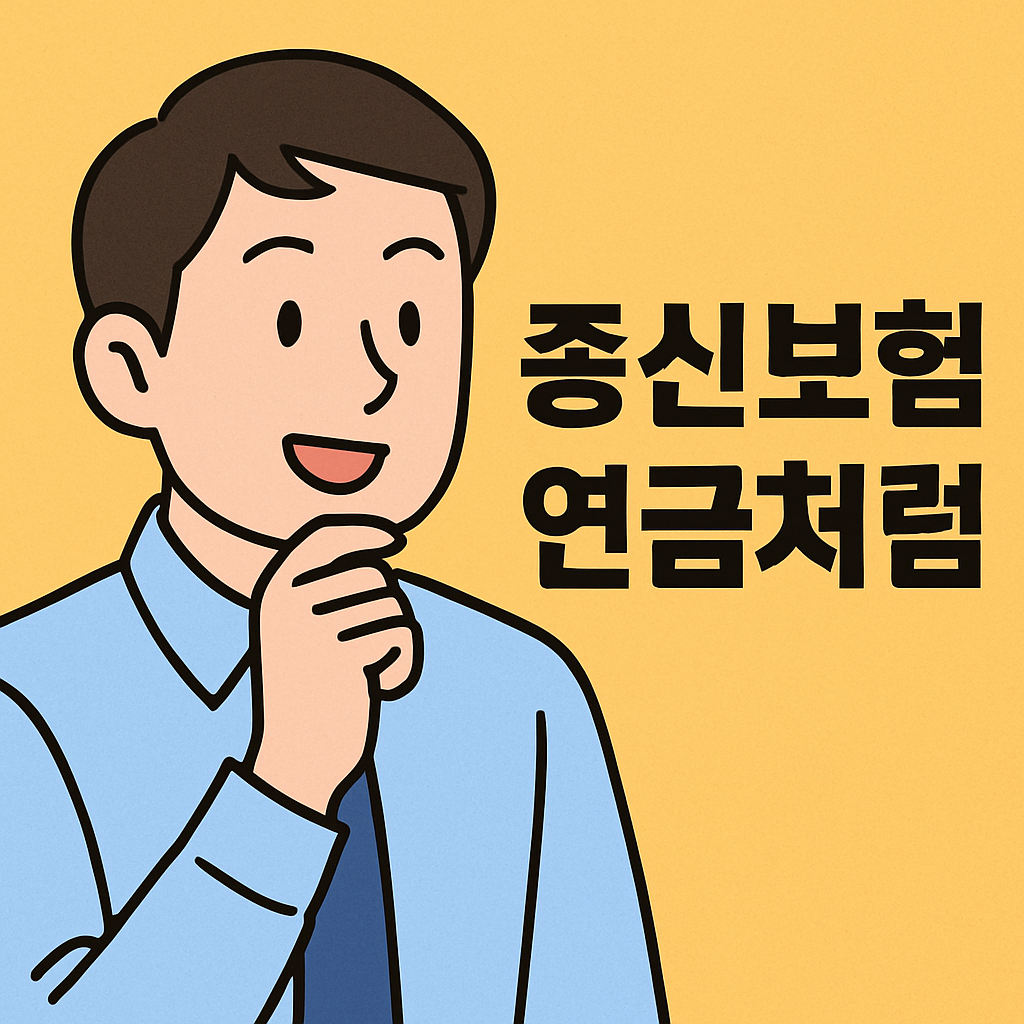 종신보험, 죽을 때만 받는 걸까?