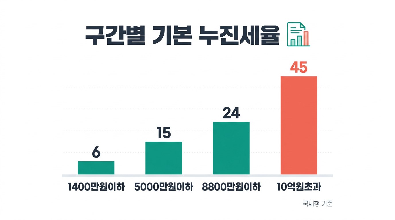 상가 양도소득세 계산기 구간별 기본 누진세율