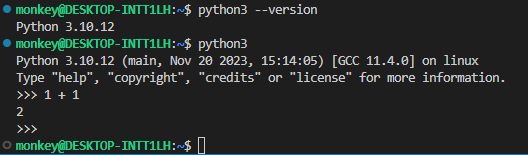 python version 확인 및 간단한 test